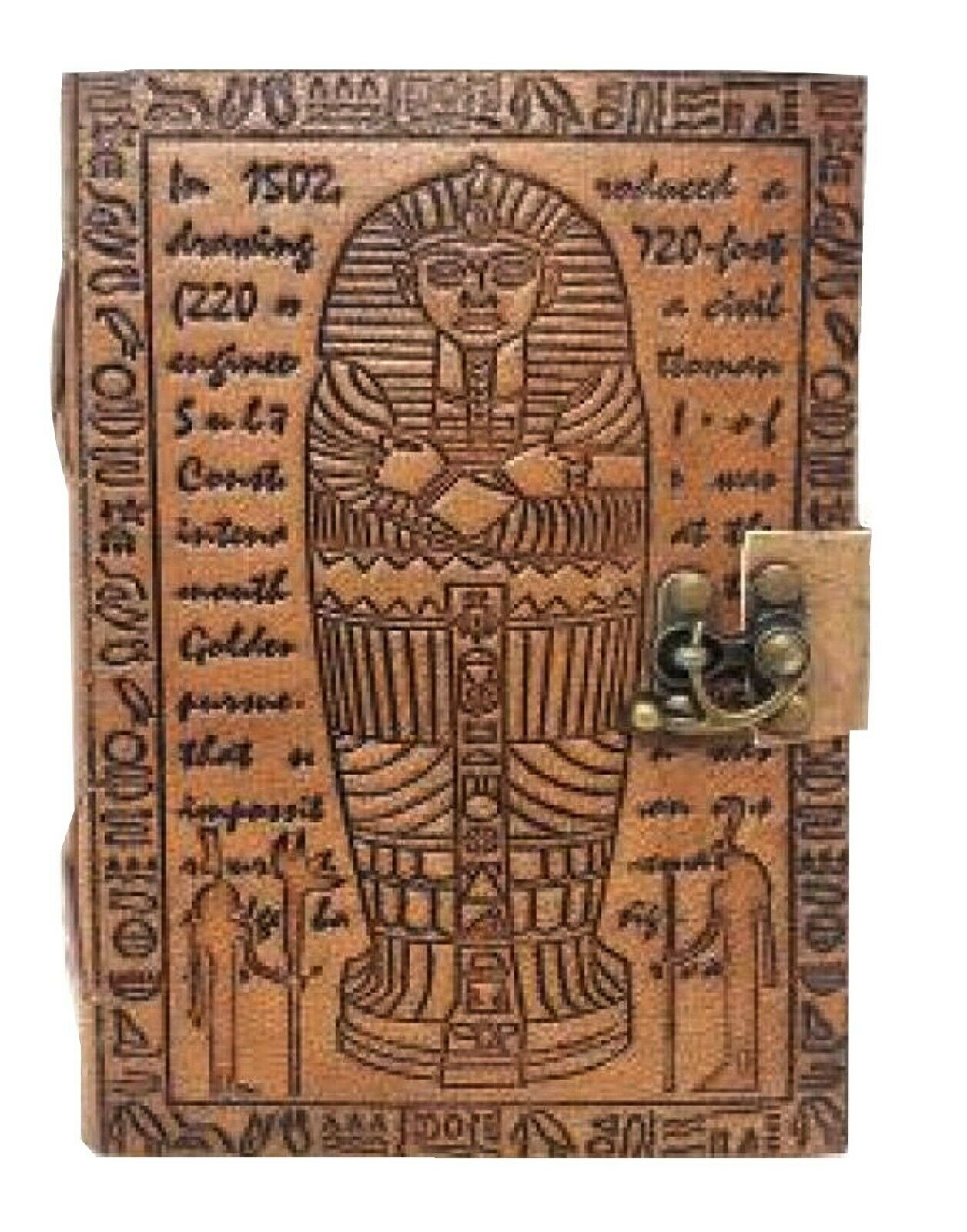 Egyptian Leather Journal 5x7" With Latch Closure