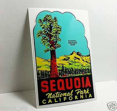 Sequoia National Park California Vintage Style Travel Decal / Vinyl Sticker