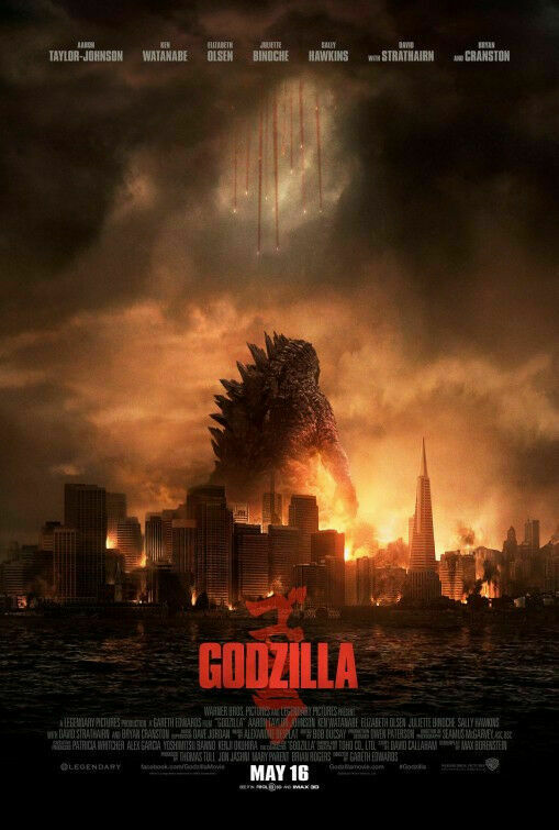 Godzilla 2014 27x40 D/s Movie Theater Final Poster
