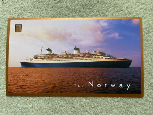 Norwegian Cruise Line Oversized Postcard Ss Norway Cruise Ship, Unused