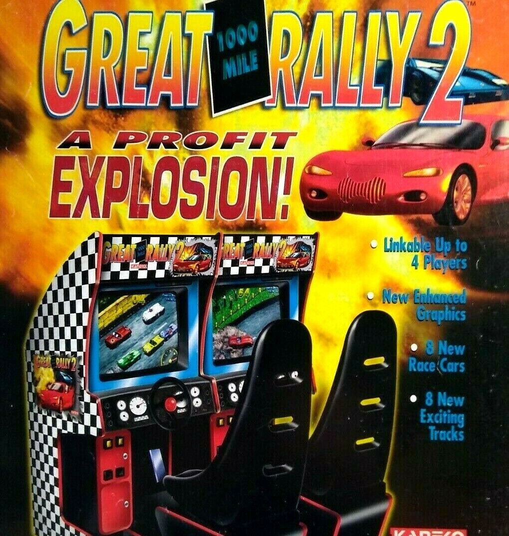 Great 1000 Mile Rally 2 Arcade Flyer Original Video Game Art Print 1995 Kaneko