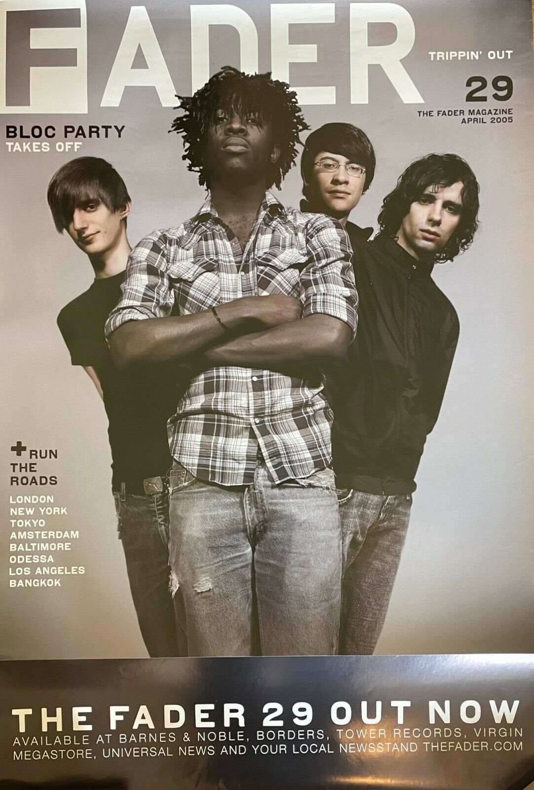 Bloc Party Poster Fader Magazine Cover Issue 29 April 2005 36" X 24"