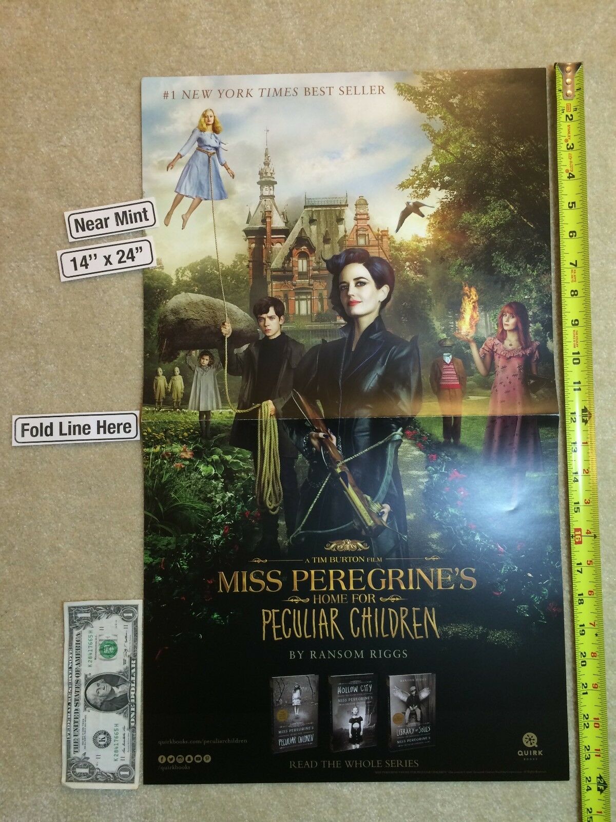 Miss Peregrine's Home For Peculiar Children 14" X 24" Poster 2016 Nycc