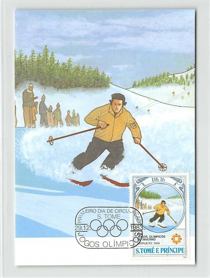 S.tome Mk 1984 Olympia Sarajevo Olympics Carte Maximum Card Mc Cm M268
