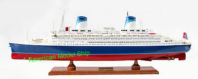 Ss Norway Cruise Ship 32" - Handcrafted Wooden Ocean Liner