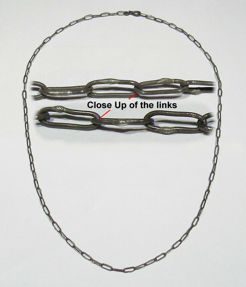 Old Pawn 30s Navajo All Handmade 925 Sterling Silver Links Chain Necklace 20"