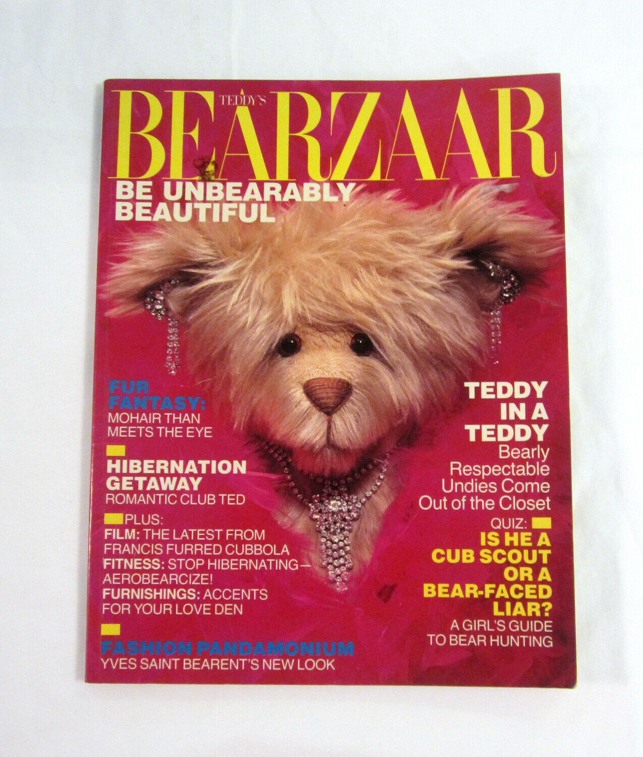 Teddy's Bearzaar Magazine By Ted Menton 1988 Parody Harper's Bazaar With Bears
