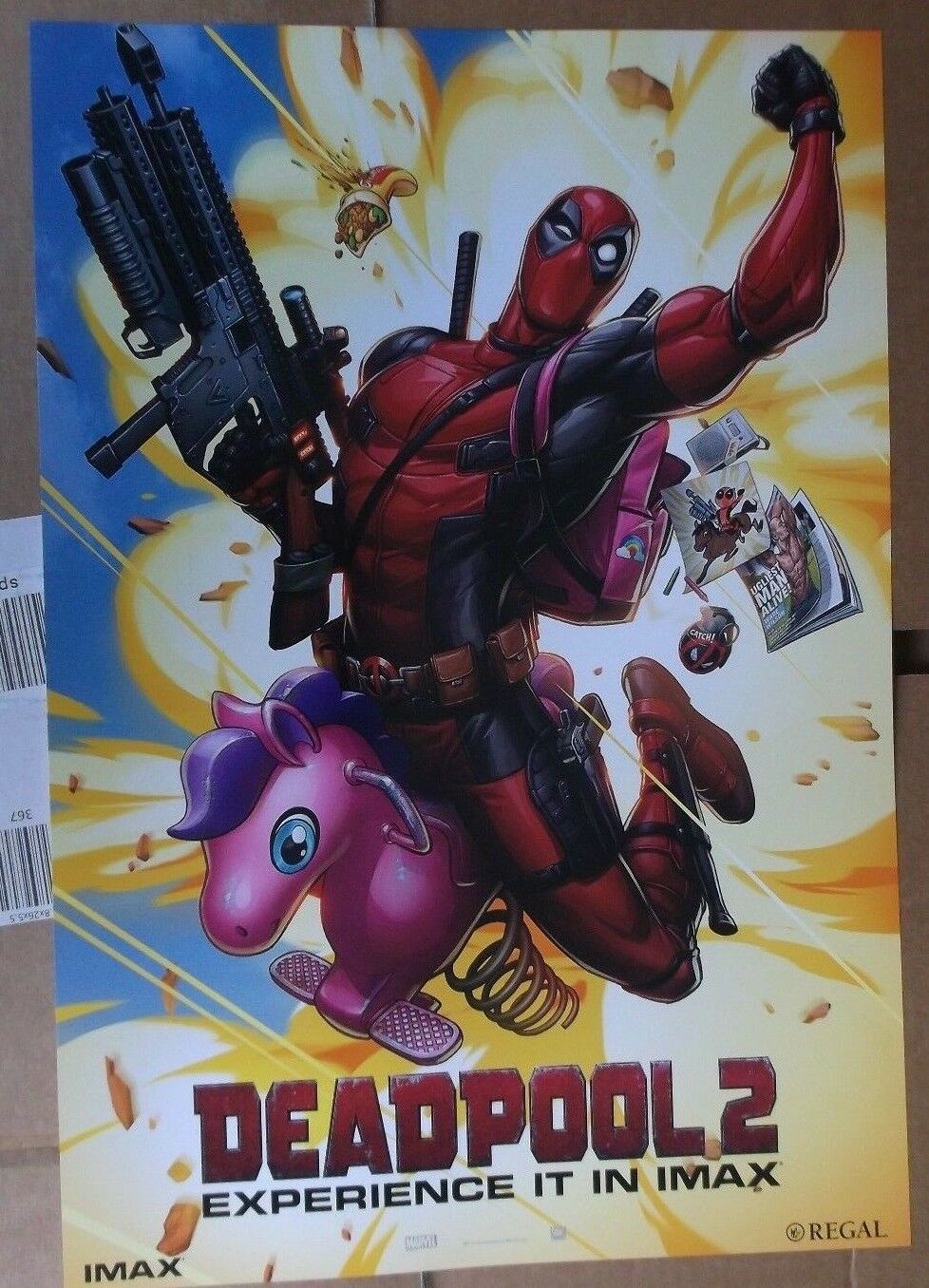 Deadpool 2 Pink Pony Imax Regal Limited Edition 13x19 Regal Art Print Poster New