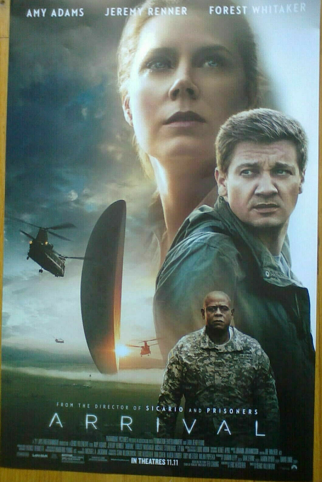 Arrival - New 2016 11x17 Mini Movie Poster, Amy Adams, Jeremy Renner