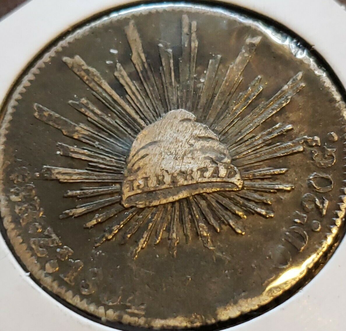1834 Libertad 1 Oz Silver Mexico Coin - Circulated - In Vg Condition - 8 Reales