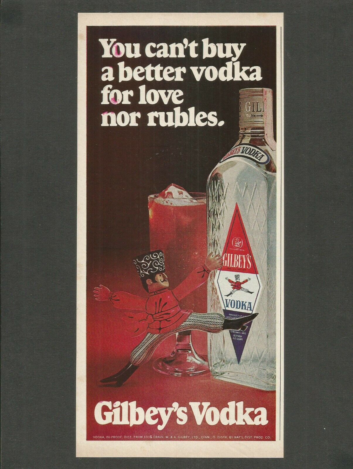 Gilbey's Vodka - 1974 Vintage Print Ad