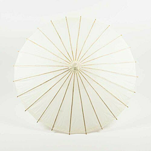 Quasimoon 32" Beige Paper Parasol (off White) (10 Pack) By Paperlanternstore