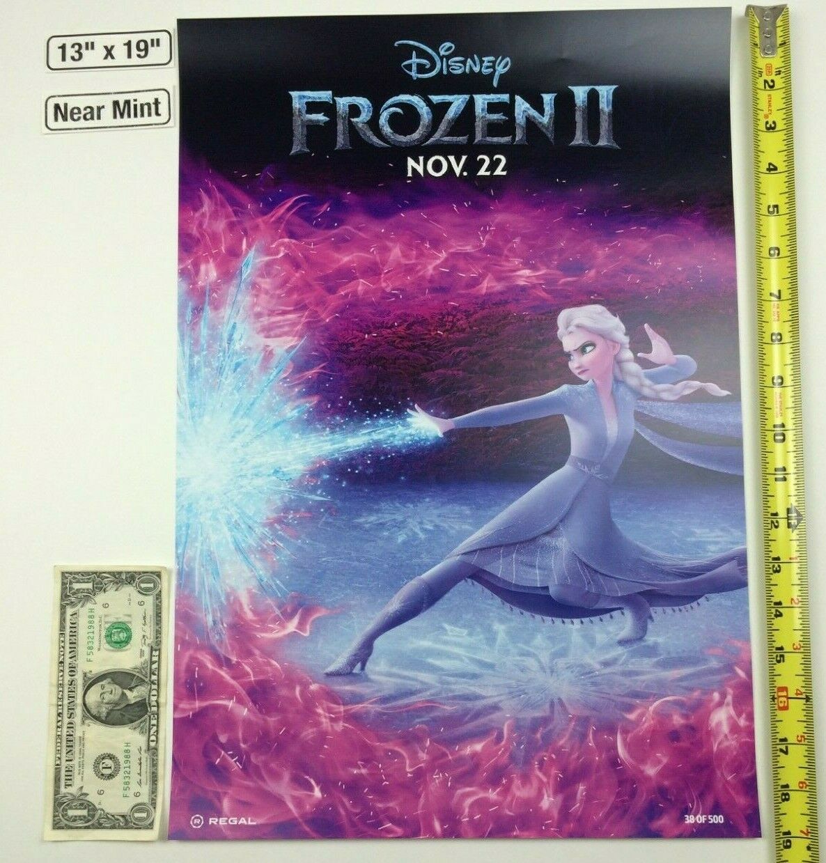 Frozen 2 Elsa Flame Ice 13 X 19 Poster Regal Art Print 2019 Ii Disney
