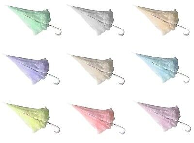 36" Lace Baby  Bridal Shower Umbrella  Parasol 7 Colors