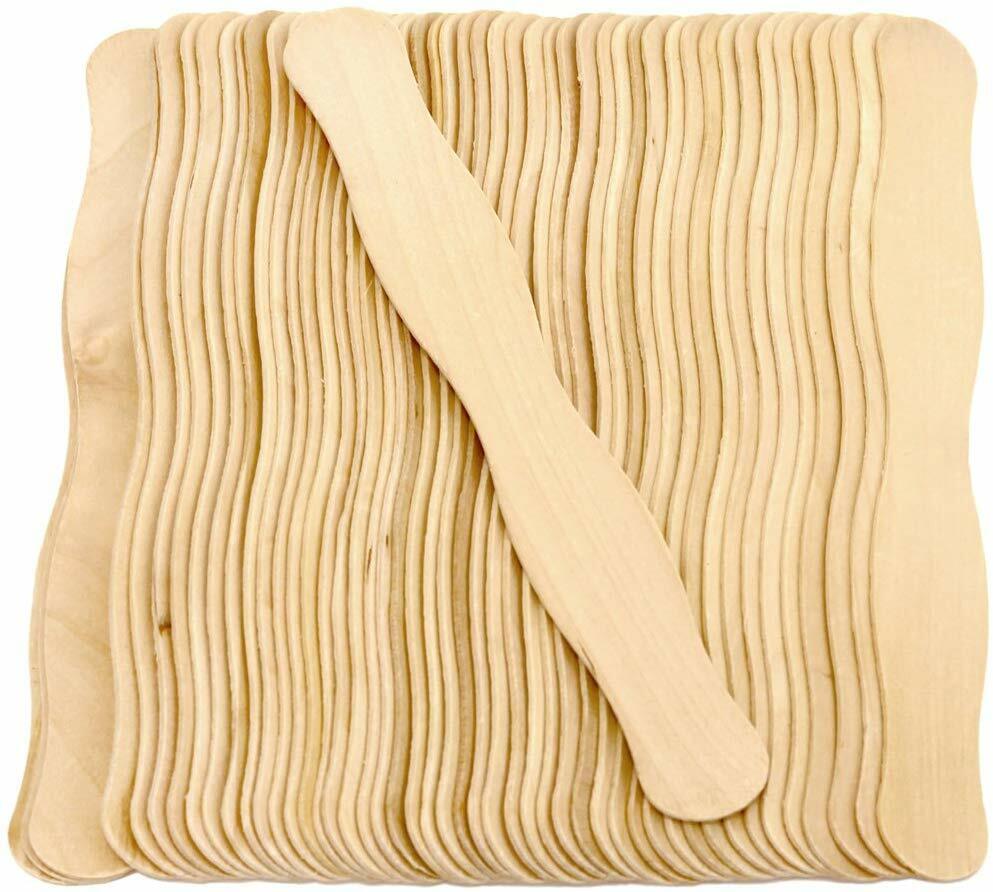 900 Craft Wood Wavy Sticks, 8 X 1-inch Wooden Fan Handles Includes Free Shipping