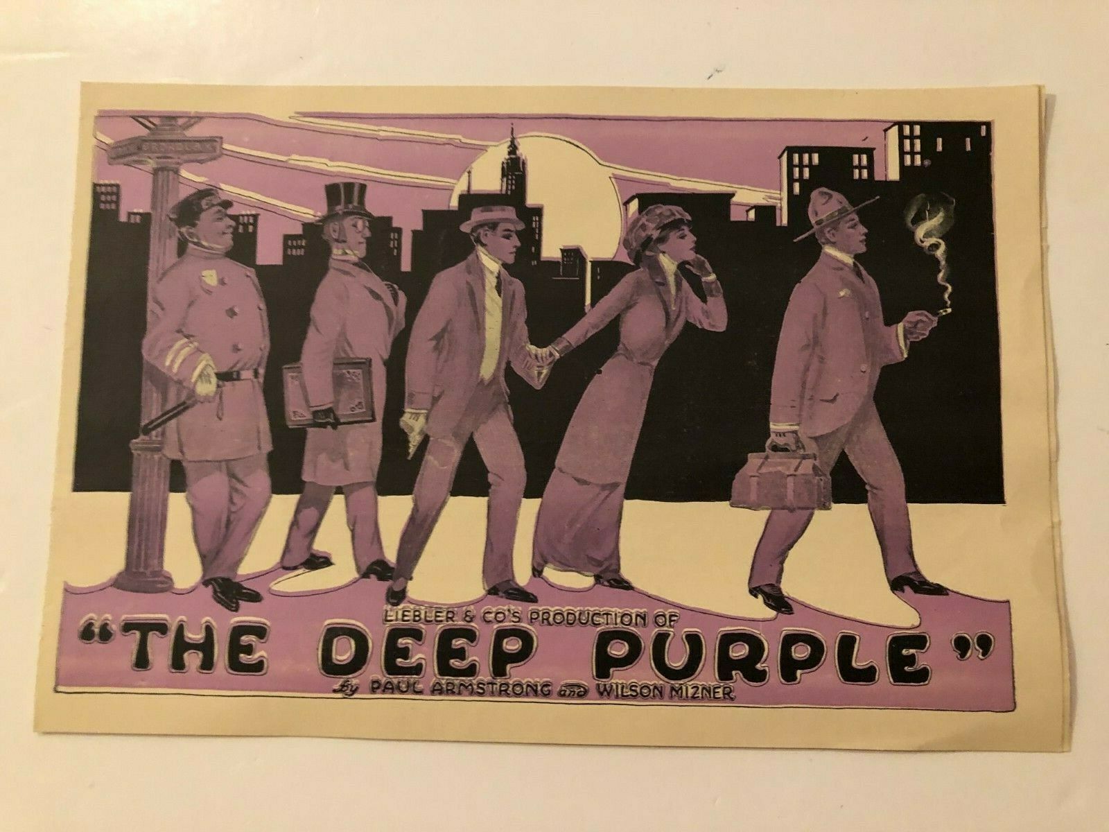 Early 1900's Theatre Advertising Brochure, The Deep Purple