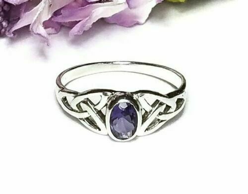 0.75 Carat Amethyst Gemstone 925 Solid Sterling Silver Women's Anniversary Ring