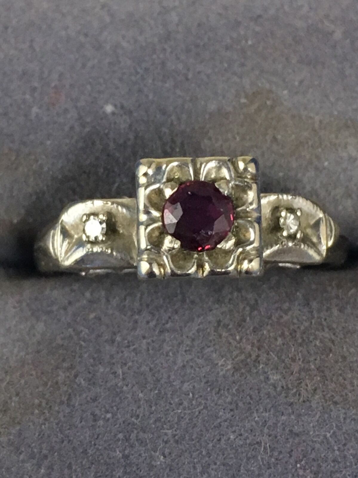 14k Ruby Engagement Ring 3.5mm #257