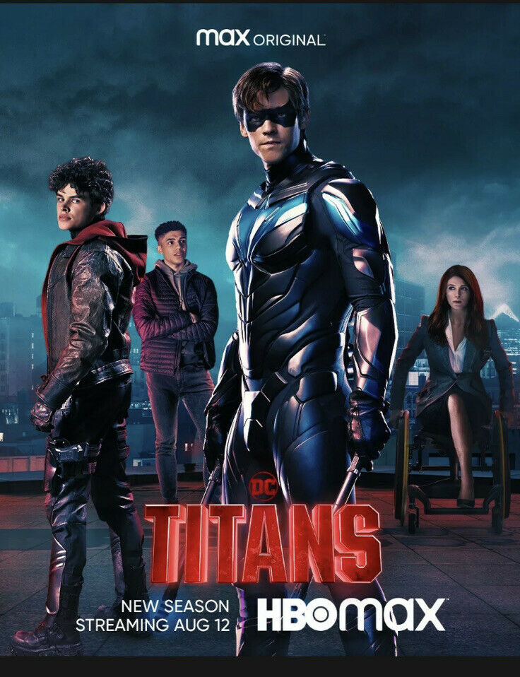 Dc Titans Season 3 Nightwing, Red Hood, Tim Drake,48”x70" Bus Stop Movie Poster