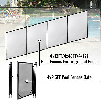 Vevor Pool Fences, Swimming Pool Fence 4x12/4x48/4x72ft, 4x2.5ft Pool Fence Gate