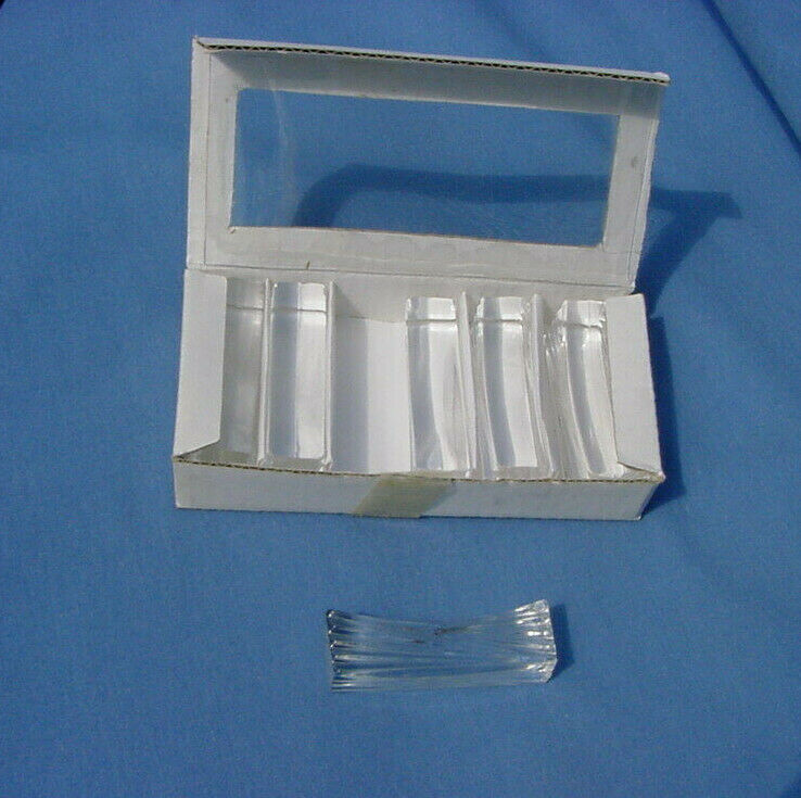 Vtg Box Of 6 Glass French Porte Baguettes/chop Stick Holders In Orig Box