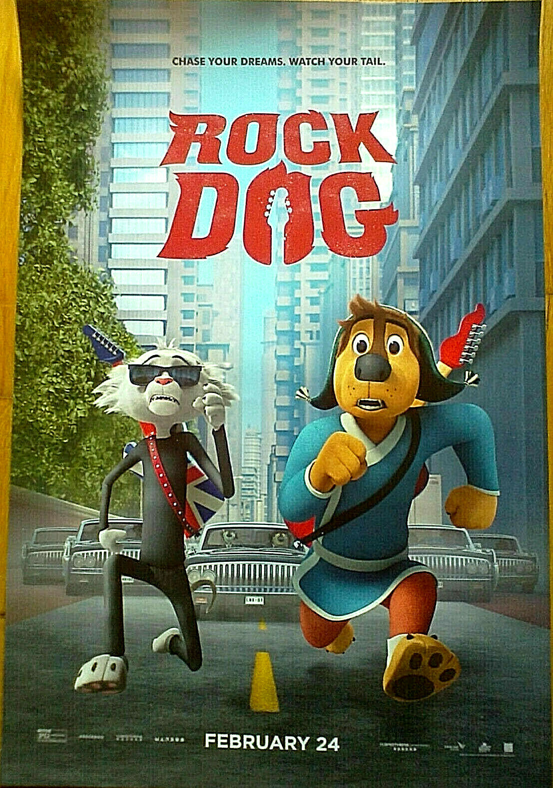 Rock Dog - New 2017 13.5x20 Movie Poster Voices Eddie Izzard & Luke Wilson