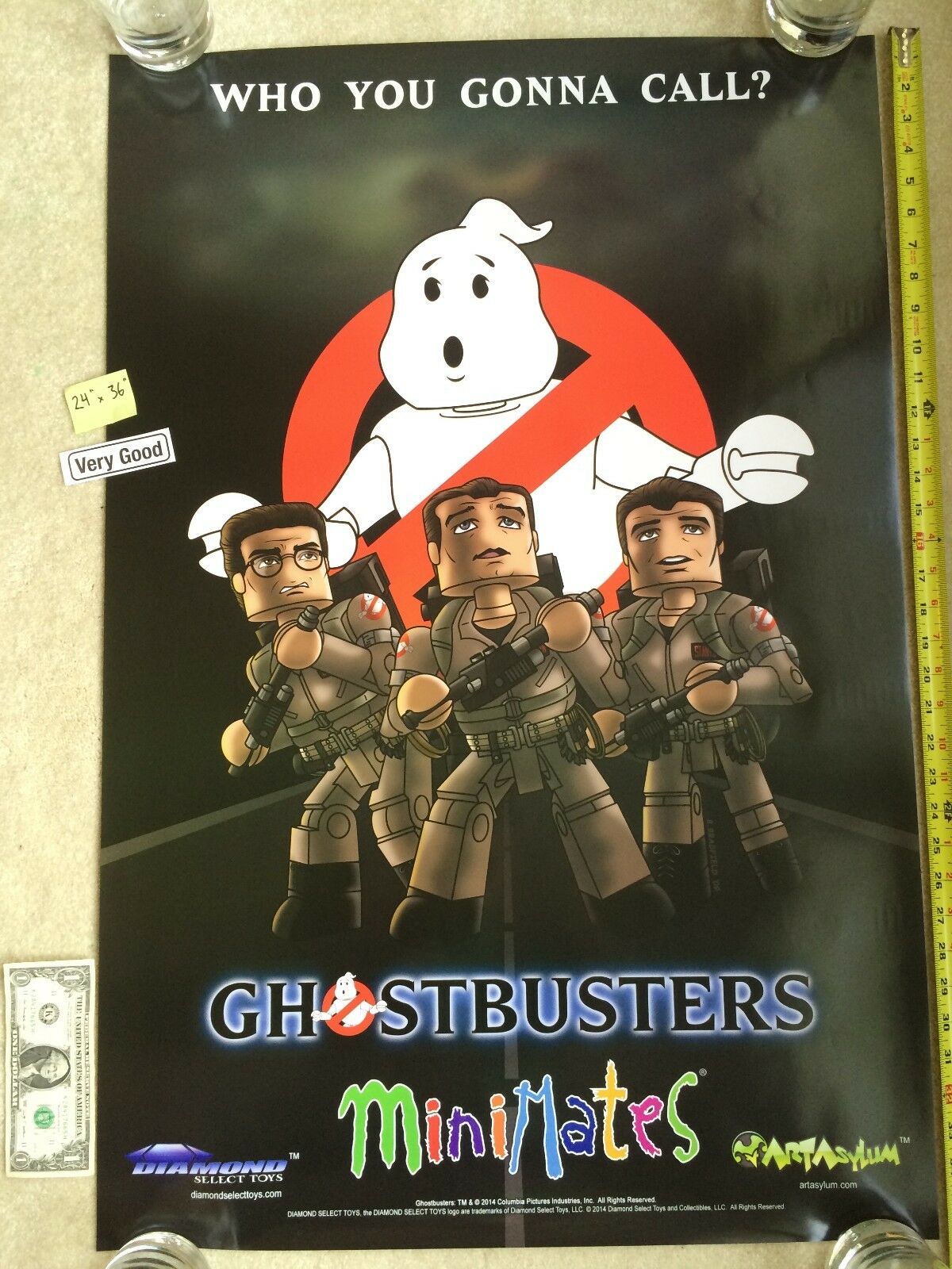Minimates Ghostbusters 24" X 36" Poster Diamond Select Toys C2e2 Vg